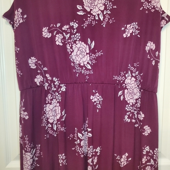 Maurices Floral Strappy Neck Maxi Dress Sz 0X - Picture 4 of 10